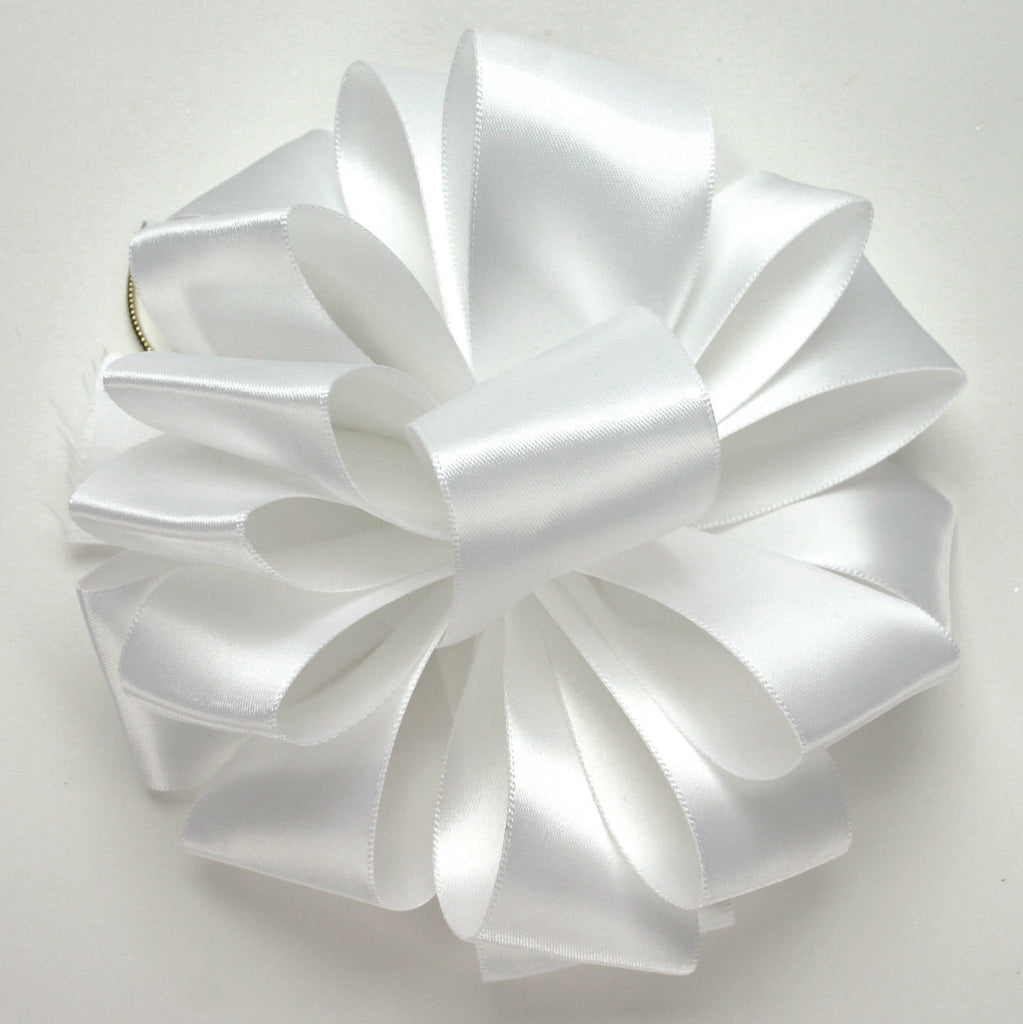 White Double Face Satin Ribbon – GiftWrapXpress