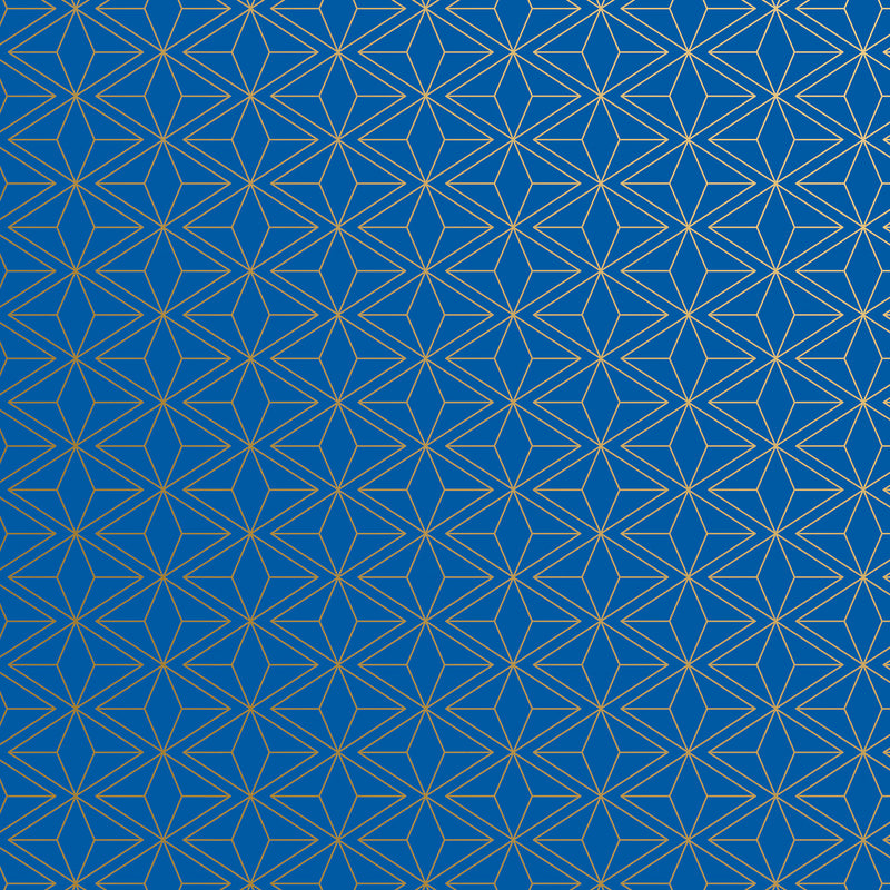 B491C Gold Blue Geo