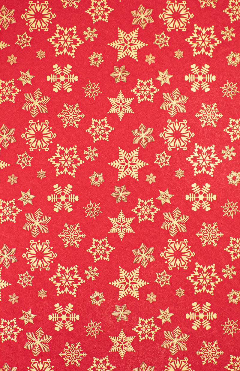 GW-9099F Red/Gold Snowflake