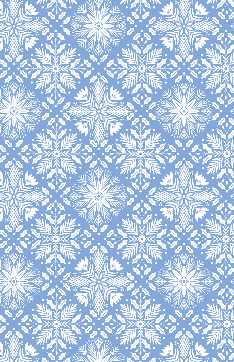 GW-9558B  Blue Snowflakes