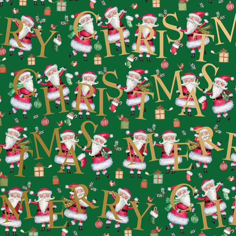 XB753C Santa Christmas Green