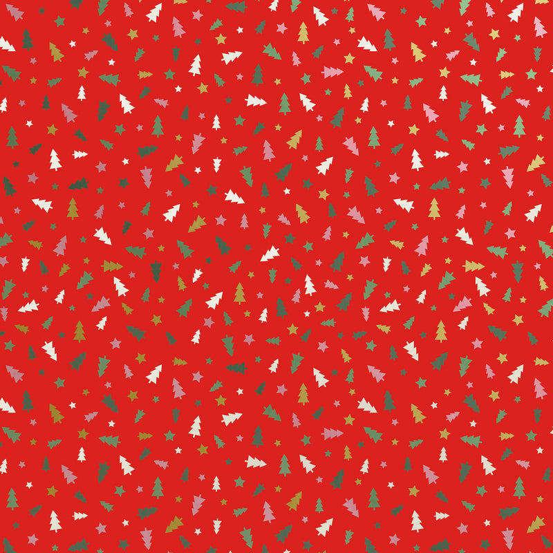 XB809C Little Trees Red