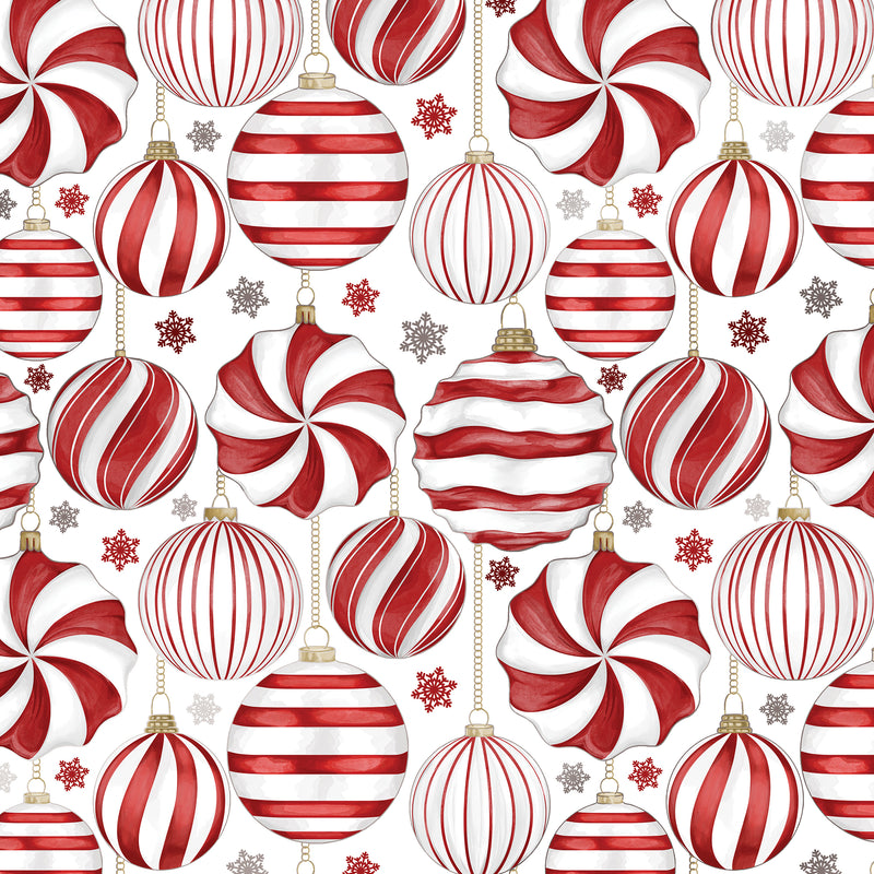XB843C Red and White Ornaments
