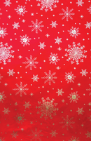 GW-9532F Red Winter Snowflakes