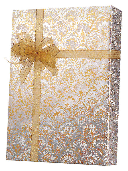E3420B Gold & Silver Feathers