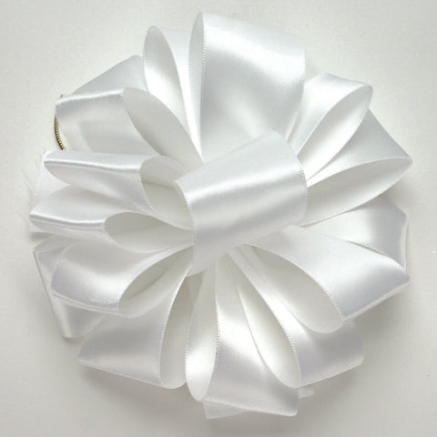 White Double Face Satin Ribbon